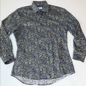 Stenströms Slimline Men's Long Sleeve Blue Dress Shirt,  Neck 15 3/4